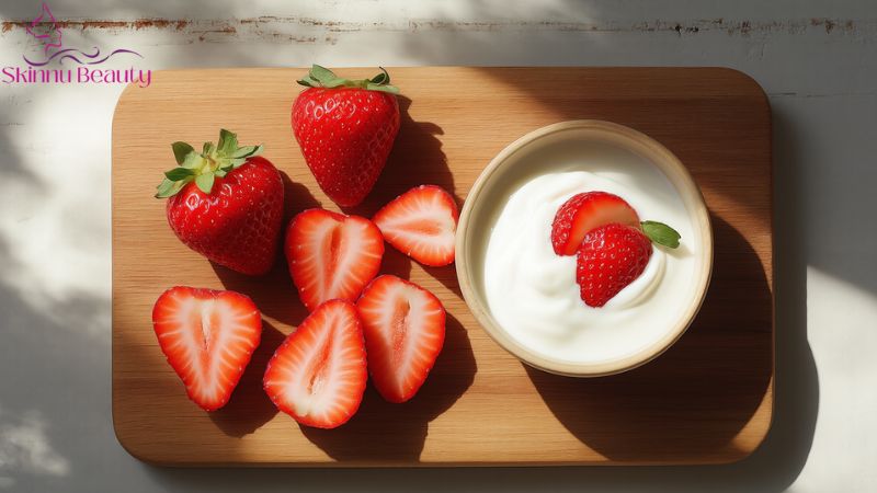 ăn dâu tây đẹp da