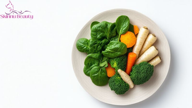 ăn rau xanh giảm cân đẹp da