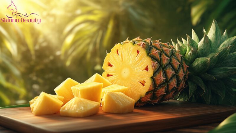 dứa giúp đẹp da tự nhiên