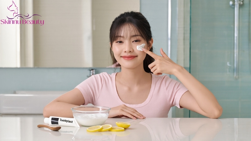 cách làm đẹp da bằng kem đánh răng