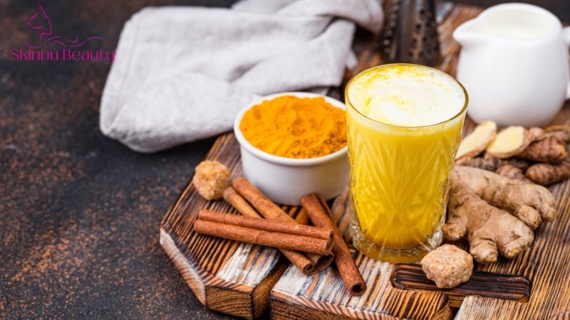cách làm đẹp da mặt bằng sữa tươi không đường và nghệ