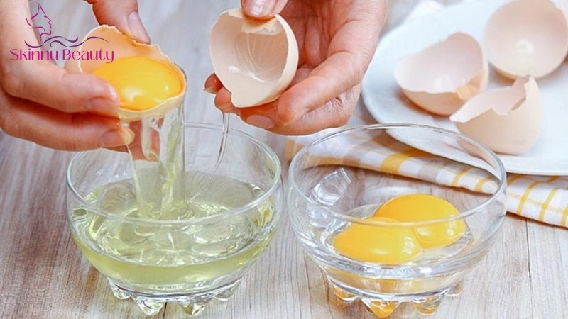 mặt nạ lòng trắng trứng gà nguyên chất