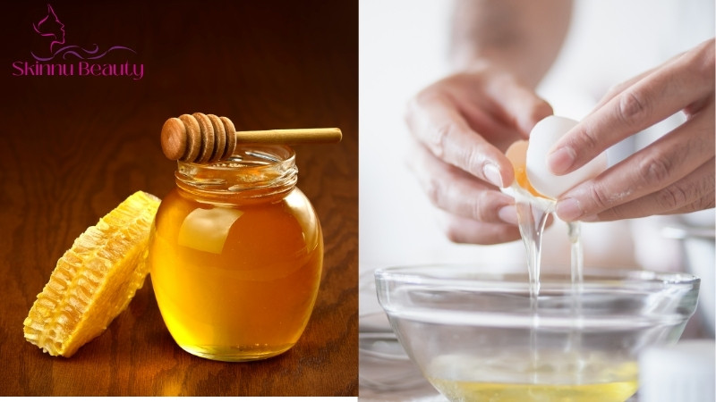mặt nạ lòng trắng trứng gà và mật ong