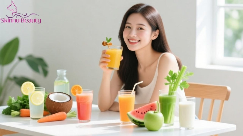 Nên uống nước gì hàng ngày để đẹp da