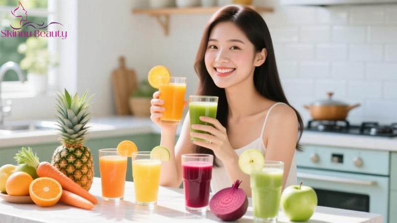 nước trái cây giúp da đẹp tự nhiên