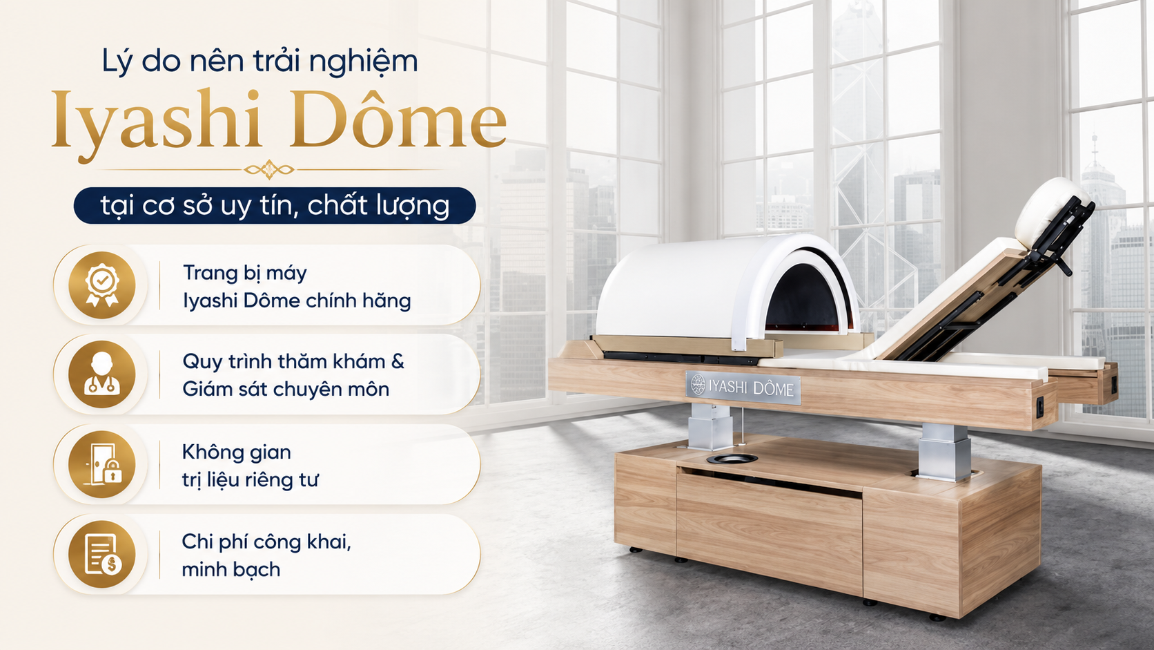 Trải nghiệm công nghệ thanh lọc cơ thể cao cấp Iyashi Dôme